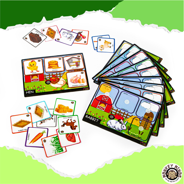 SORTING MATS - KNOW YOUR FARM ANIMALS - Monkey Minds