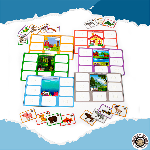 SORTING MATS - KNOW YOUR ANIMALS - 1 - Monkey Minds