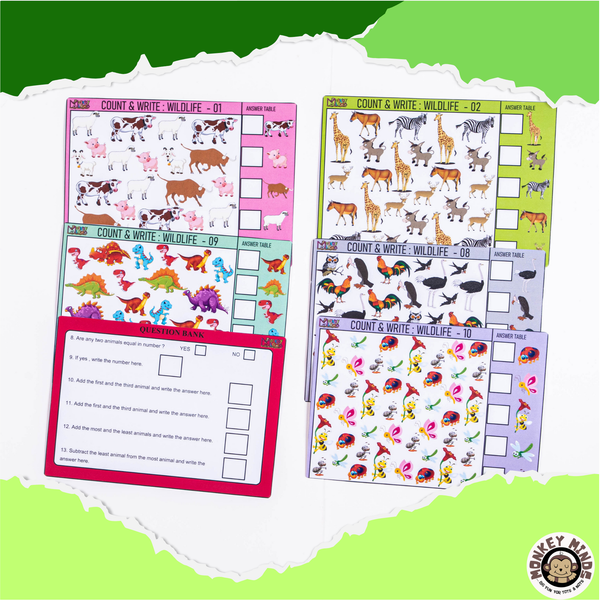 MATH - I SPY COUNTING - WILDLIFE - Monkey Minds