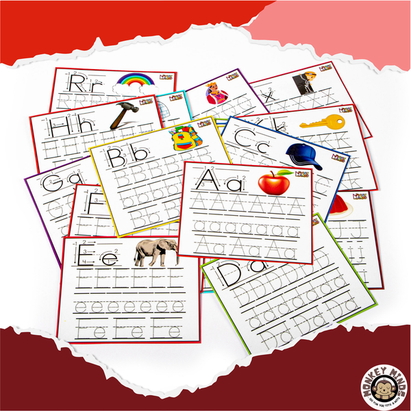 PRE WRITING SKILLS - ALPHABET TRACING - Monkey Minds