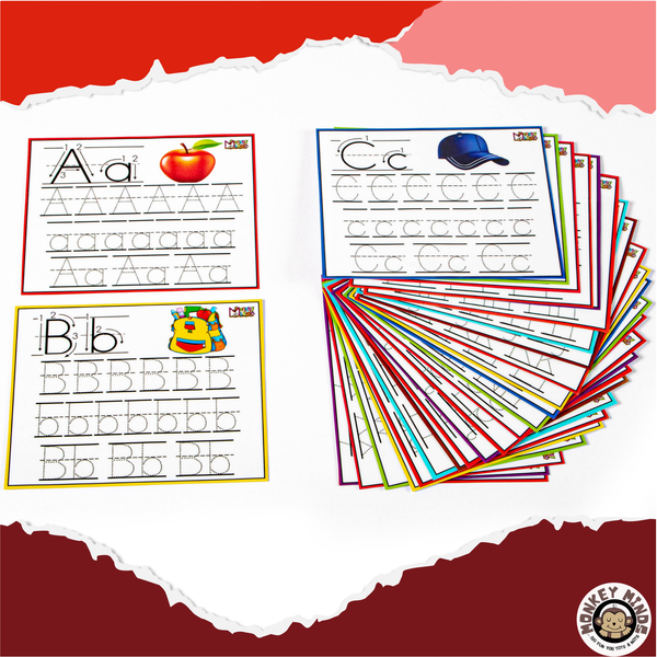 PRE WRITING SKILLS - ALPHABET TRACING - Monkey Minds
