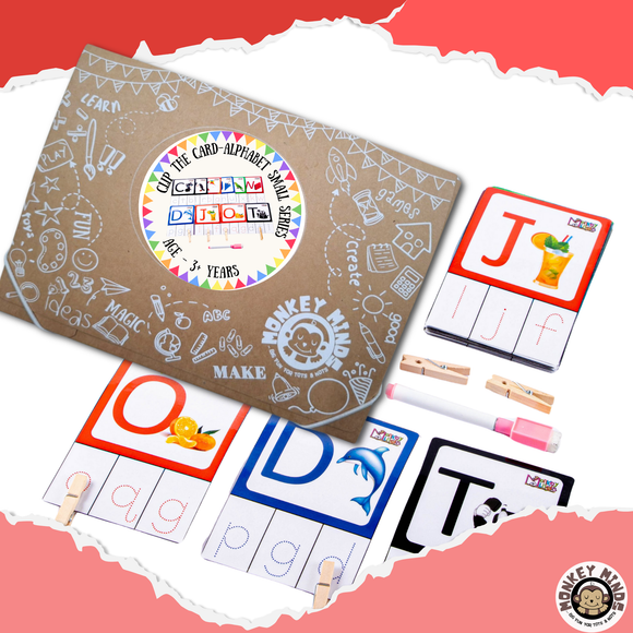 CLIP THE CARD - ALPHABET SMALL SERIES - Monkey Minds
