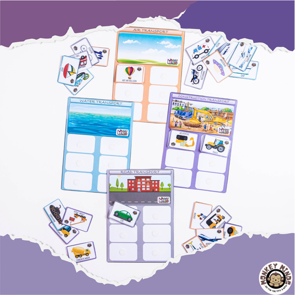 SORTING MATS - KNOW YOUR TRANSPORT - Monkey Minds