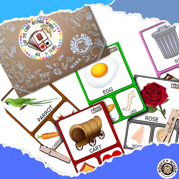 CLIP THE CARD - RHYMING WORDS -2 - Monkey Minds