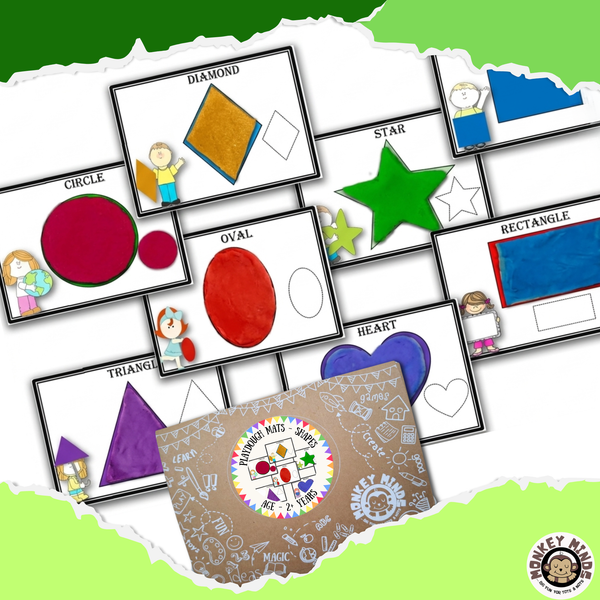 PLAYDOUGH MATS - SHAPES - Monkey Minds
