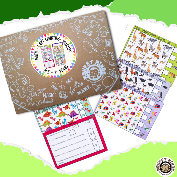 MATH - I SPY COUNTING - WILDLIFE - Monkey Minds
