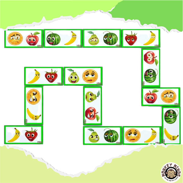 DOMINOES - FRUIT EMOJIS - Monkey Minds