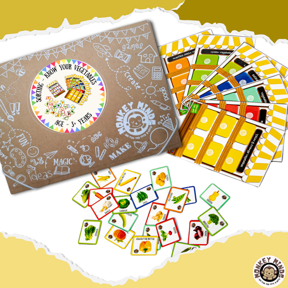 SORTING MATS - KNOW YOUR VEGETABLES - Monkey Minds