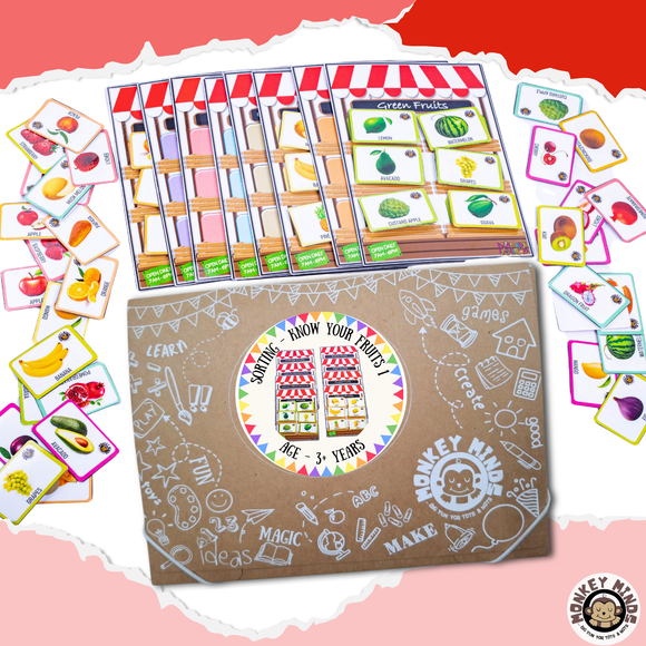 SORTING MATS - KNOW YOUR FRUITS -1 - Monkey Minds