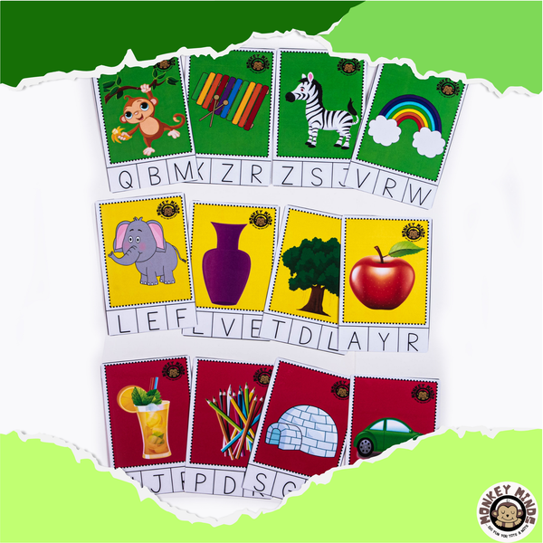 CLIP THE CARD - BEGINNING LETTER SOUND - 1 - Monkey Minds
