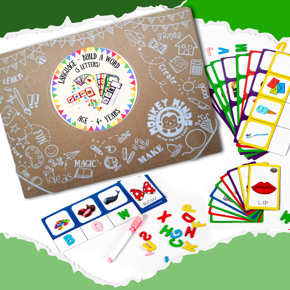 LANGUAGE - BUILD A WORD - 3 LETTERS - Monkey Minds