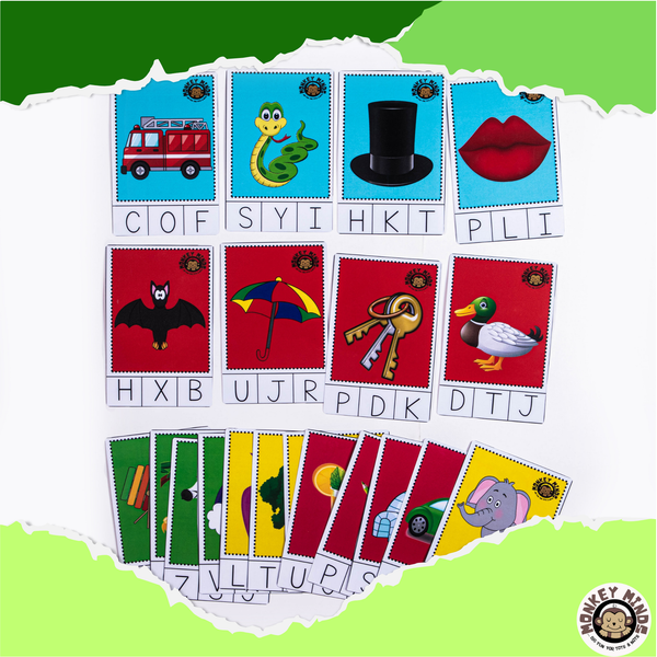 CLIP THE CARD - BEGINNING LETTER SOUND - 1 - Monkey Minds